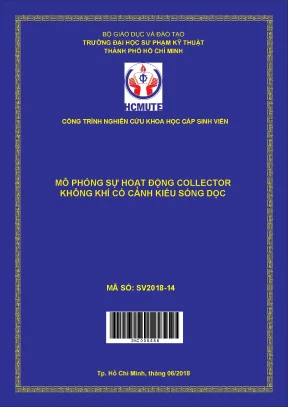 Hcmute mô phỏng sự hoạt động collector không khí có cánh kiểu sóng dọc