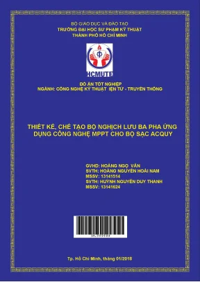 Đồ án hcmute thiết kế chế tạo bộ nghịch lưu 3 pha ứng dụng công nghệ mttp cho bộ sạc acquy