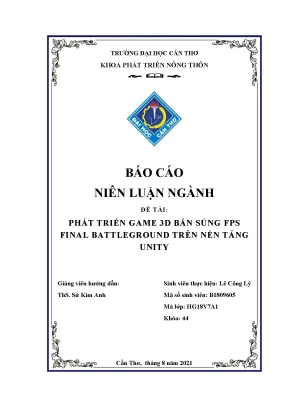 Đề tài phát triển game 3d bắn súng fps final battleground trên nền tảng unity