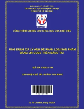 Hcmute ứng dụng xử lý ảnh để phân loại sản phẩm bằng qr code trên băng tải