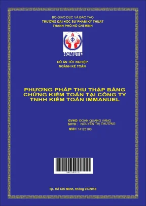 Đồ án hcmute phương pháp thu thập bằng chứng kiểm toán tại công ty tnhh kiểm toán immanuel