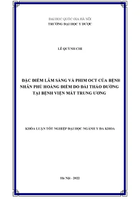 Đặc điểm lâm sàng và phim oct của bệnh nhân phù hoàng điểm do đái tháo đường