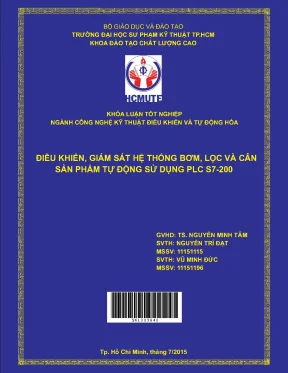 Đồ án hcmute điều khiển giám sát hệ thống bơm lọc và cân sản phẩm tự động sử dụng plc s7 200