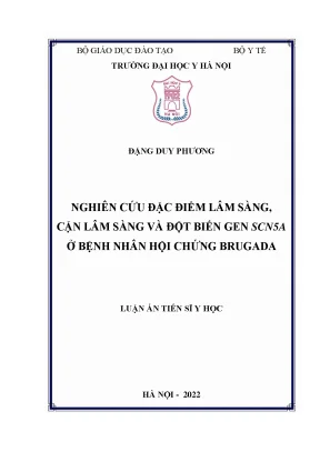 Nghiên cứu đặc điểm lâm sàng cận lâm sàng và đột biến gen scn5a ở bệnh nhân hội chứng brugada
