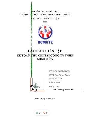 Báo cáo kiến tập kế toán thu chi tại công ty tnhh minh hòa