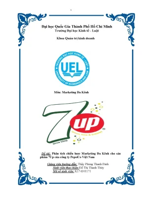 Tiểu luận tiểu luận phân tích chiến lược marketing đa kênh chosảnphẩm 7up của công ty pepsico việt nam
