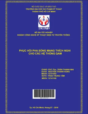 Đồ án hcmute phục hồi pha sóng mang thích nghi cho các hệ thống qam