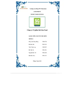 Tiểu luận assignment hành vi khách hàng công ty c n sài gòn food
