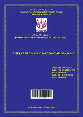 Đồ án hcmute thiết kế và thi công máy tăng âm dân dụng
