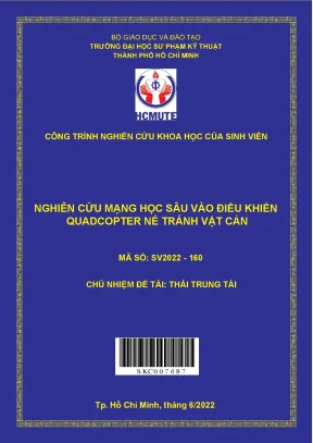 Hcmute nghiên cứu mạng học sâu vào điều khiển quadcopter né tránh vật cản