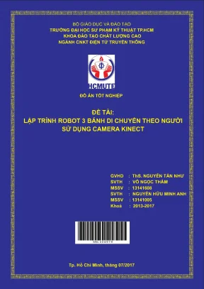 Đồ án hcmute lập trình robot 3 bánh di chuyển theo người sử dụng camera kinect