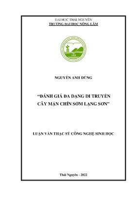 Đánh giá đa dạng di truyền cây mận chín sớm lạng sơn