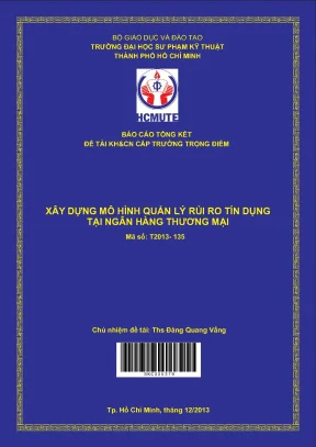 Hcmute xây dựng mô hình quản lý rủi ro tín dụng tại ngân hàng thương mại