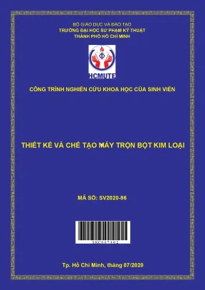 Hcmute thiết kế và chế tạo máy trộn bột kim loại