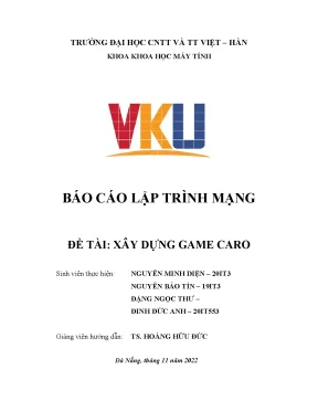 Báo cáo lập trình mạng đề tài xây dựng game caro