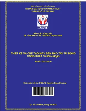 Hcmute thiết kế và chế tạo máy đếm bao tay tự động công suất 10 000 cái giờ