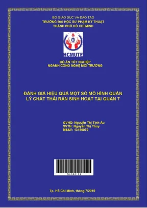 Đồ án hcmute đánh giá hiệu quả một số mô hình quản lý chất thải rắn sinh hoạt tại quận 7