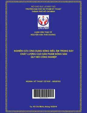 Hcmute nghiên cứu ứng dụng sóng siêu âm trong sấy chất lượng cao sản phẩm nông sản quy mô công nghiệp