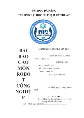 Tiểu luận báo cáo môn robot công nghiệp cánh tay robolink với icr