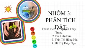 Tiểu luận slide phân tích đất đại cương về đất phương pháp lấy và bảo quản mẫu xác định các chất hữu cơ trong đất độ chua của đất 5 xác định dung tích trao đổi cation của đất