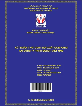 Đồ án hcmute rút ngắn thời gian sản xuất đơn hàng tại công ty tnhh bosch việt nam