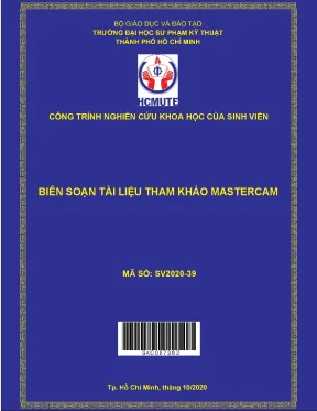 Hcmute biên soạn tài liệu tham khảo mastercam