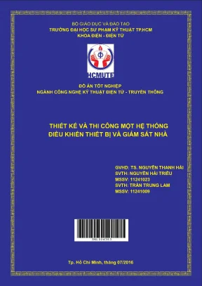 Đồ án hcmute thiết kế và thi công một hệ thống điều khiển thiết bị và giám sát nhà