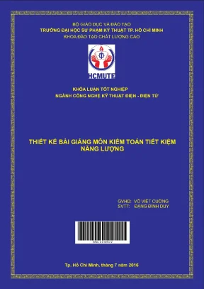 Đồ án hcmute thiết kế bài giảng môn kiểm toán và tiết kiệm năng lượng