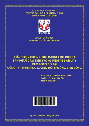 Đồ án hcmute hoàn thiện chiến lược marketing mix cho sản phẩm cảm biến thông minh abb ability cho động cơ tại công ty tnhh năng lượng môi trường biển đông