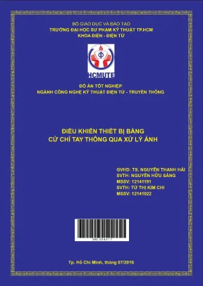 Đồ án hcmute điều khiển thiết bị bằng cử chỉ tay thông qua xử lý ảnh