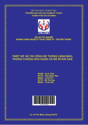 Đồ án hcmute thiết kế thi công hệ thống cảnh báo phòng chống hỏa hoạn và rò rỉ khí gas