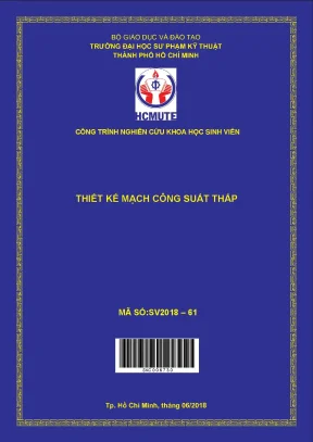 Hcmute thiết kế mạch công suất thấp
