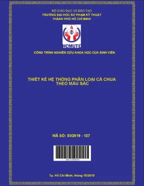 Hcmute thiết kế hệ thống phân loại cà chua theo màu sắc
