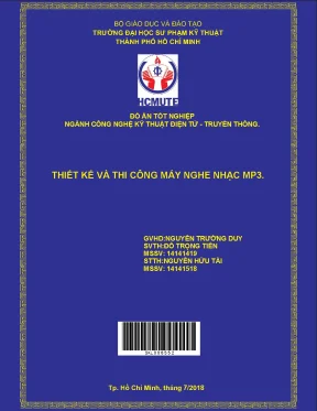 Đồ án hcmute thiết kế thi công máy nghe nhạc mp3 trên stm32