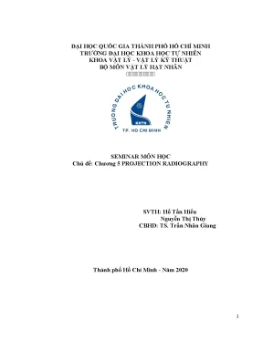 Tiểu luận seminar môn học chủ đề chương 5 projection radiography