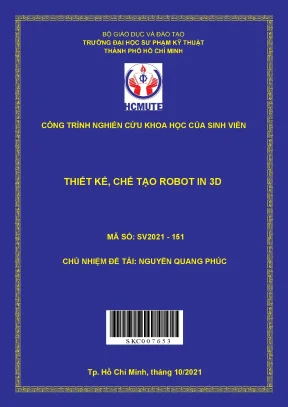 Hcmute thiết kế chế tạo robot in 3d