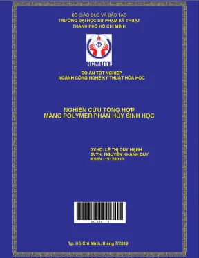 Đồ án hcmute nghiên cứu tổng hợp màng polymer phân hủy sinh học