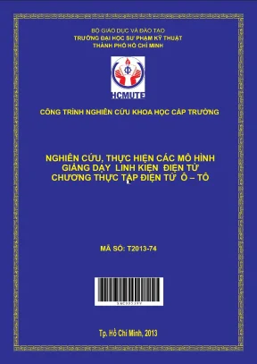 Hcmute nghiên cứu thực hiện các mô hình giảng dạy linh kiện điện tử chương thực tập điện tử ô tô
