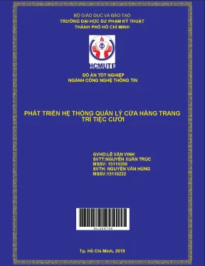 Đồ án hcmute phát triển hệ thống quản lý cửa hàng trang trí tiệc cưới