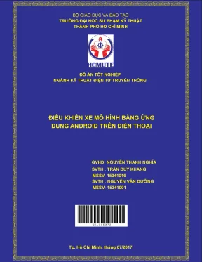 Đồ án hcmute điều khiển xe mô hình bằng ứng dụng android trên điện thoại