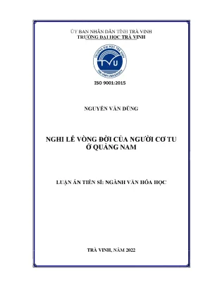 Nghi lễ vòng đời của người cơ tu ở quảng nam