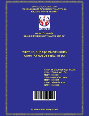 Đồ án hcmute thiết kế chế tạo và điều khiển cánh tay robot 6 bậc tự do