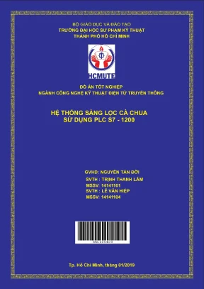 Đồ án hcmute thiết kế và thi công hệ thống sàng lọc cà chua sử dụng plc s7 1200