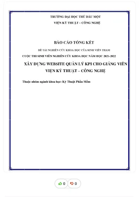 Xây đề dựng website quản lý kpi cho giảng viên viện kỹ thuật công nghệ