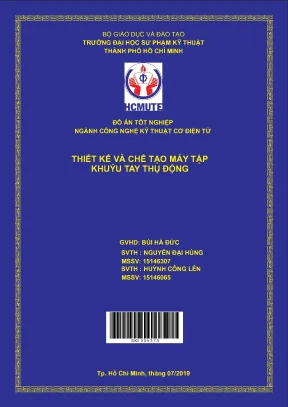 Đồ án hcmute thiết kế và chế tạo máy tập khuỷu tay thụ động