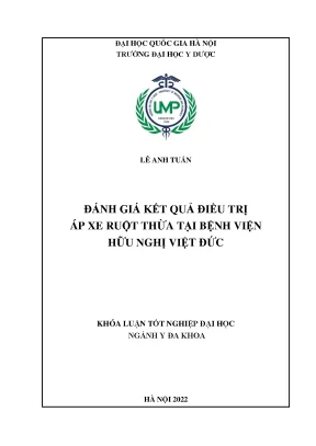 Đánh giá kết quả điều trị áp xe ruột thừa tại bệnh viện hữu nghị việt đức