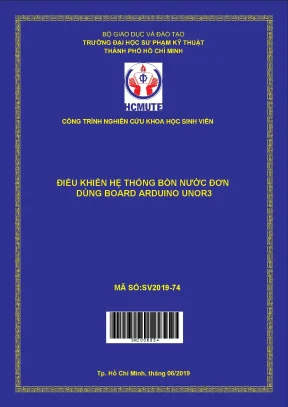 Hcmute điều khiển hệ thống bồn nước đơn dùng board arduino unor3