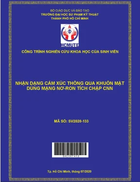 Hcmute nhận dạng cảm xúc thông qua khuôn mặt dùng mạng nơ ron tích chập cnn