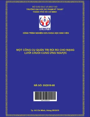 Hcmute một công cụ quản trị rủi ro cho mạng lưới chuỗi cung ứng ngược
