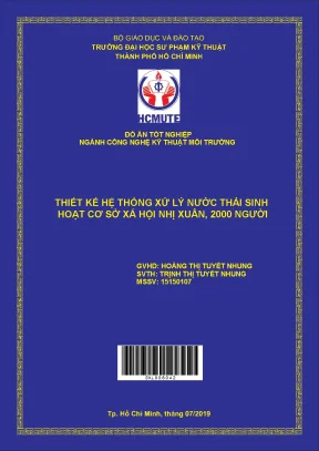 Đồ án hcmute thiết kế hệ thống xử lý nước thải sinh hoạt cơ sở xã hội nhị xuân 2000 người